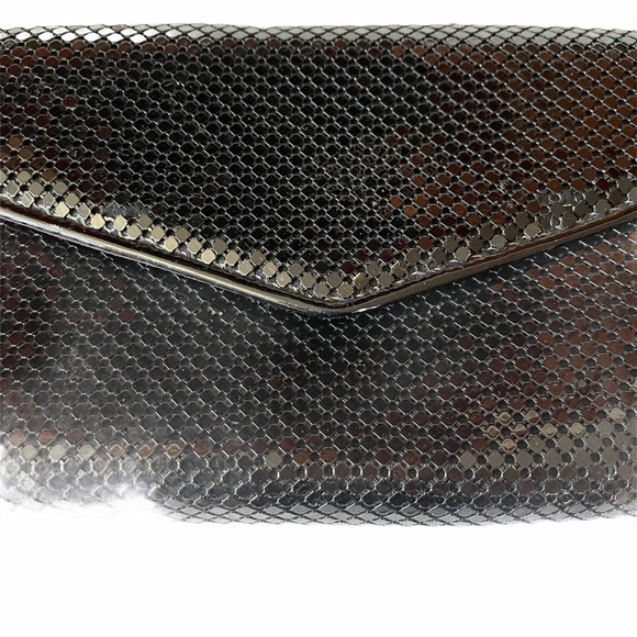 Vintage Whiting and Davis Black Mesh Clutch Purse - Picture 5 of 14